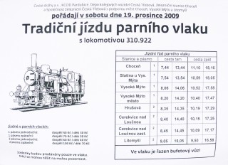 Plakt na adventn jzdy do Litomyle