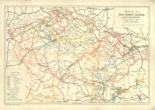 Železniční síť Čech, Moravy a Slezska 1914