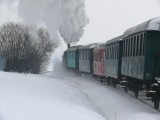 4.12.2010 mikulášský vlak Sp 1918 Vysoké Mýto parní lokomotiva 310.922 na mikulášském vlaku