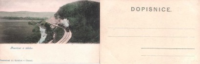 pohlednice Pozdrav z vlaku.