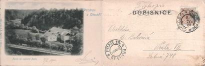 pohlednice Pozdrav z Chocn! Partie ze zadnch Pelin.