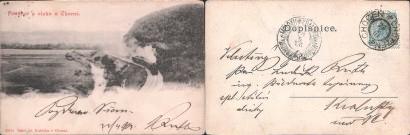 pohlednice Pozdrav z vlaku u Chocn.