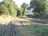22.9.2005 eleznin stanice Litomyl, odjezd z depa
