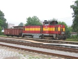 motorová lokomotiva řady 730 006 Vysoké Mýto 9.7.2005