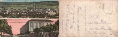 pohlednice Vysok Mto. Celkov pohled. Kasrna c. k. zembraneckho pluku . 30.
