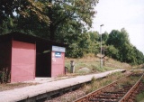 léto 2003 železniční zastávka Litomyšl - Nedošín